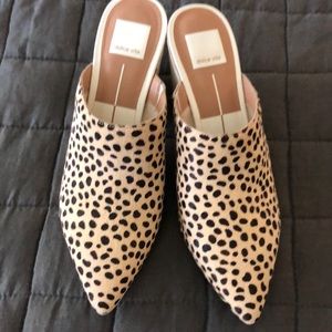 Dolce Vita Angela heeled mule, leopard calf hair